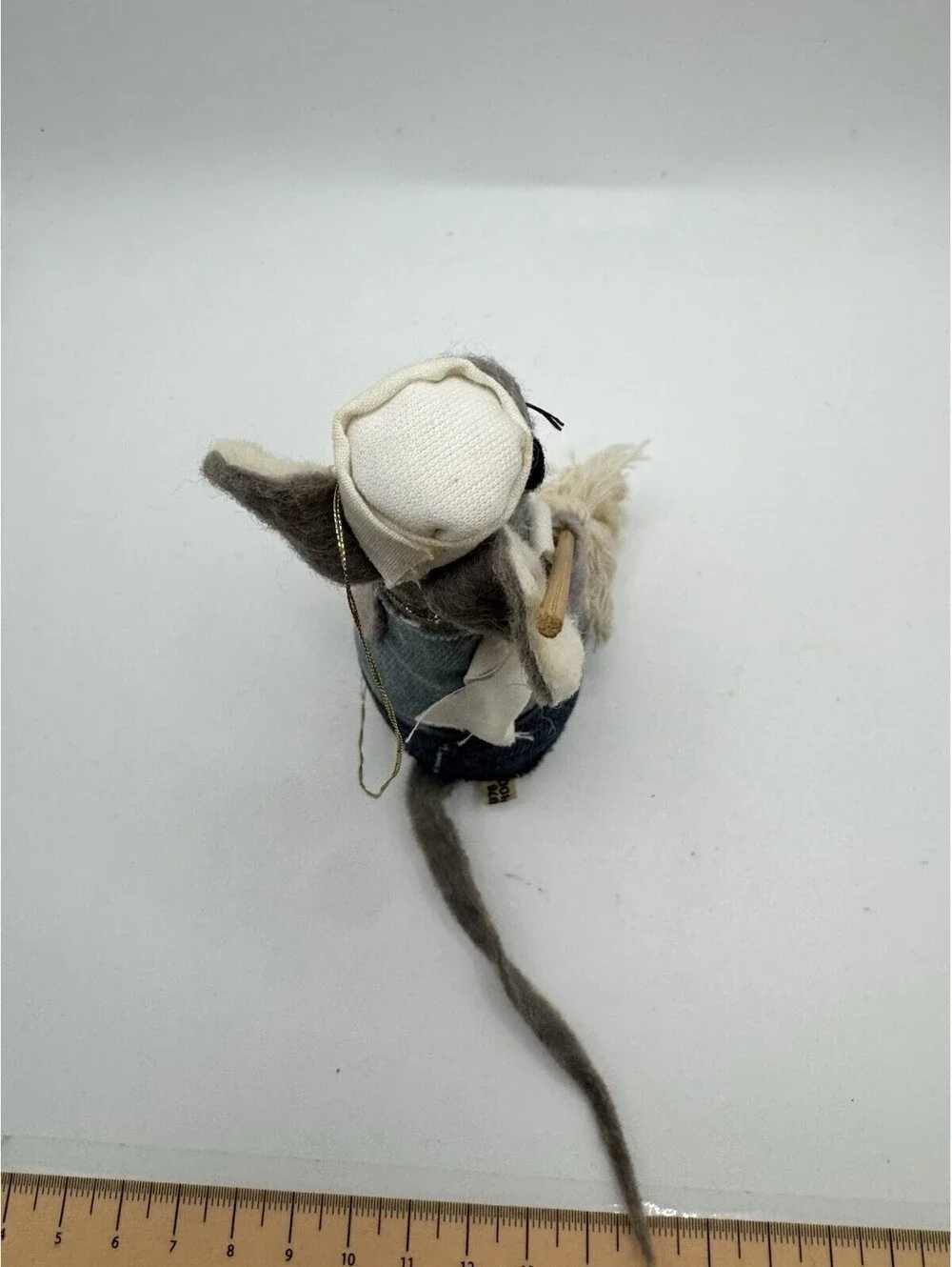 1976 B Kuroda Felt Mouse With A Bucket And A Mop Ornament